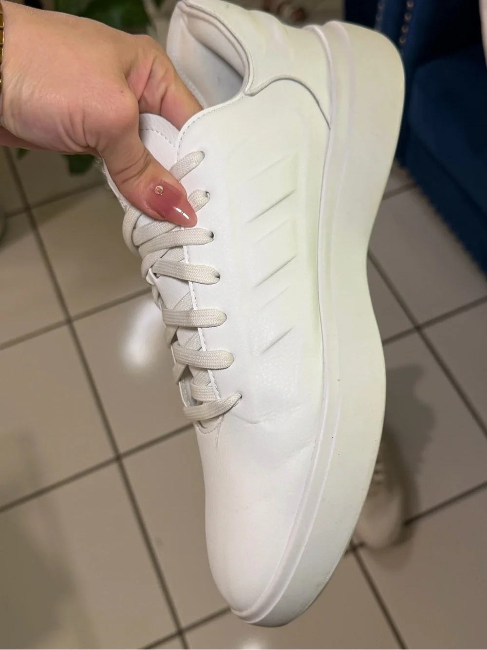 adidas White Low-Top Leather Sneakers